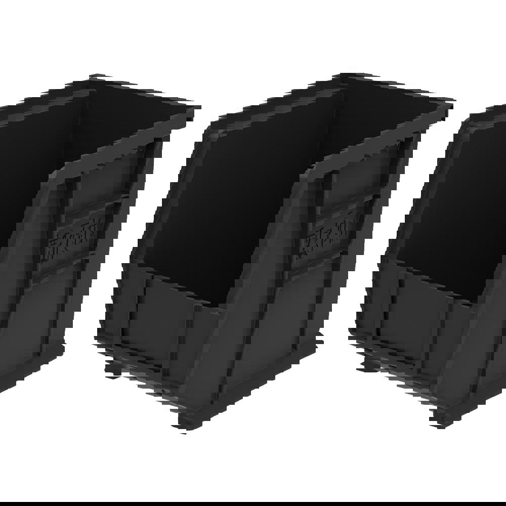 Plastic Hopper Stacking Bin: Black